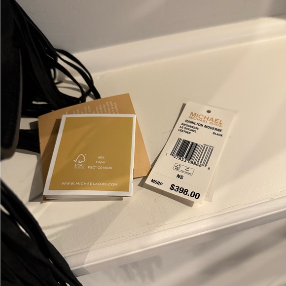 NWT MICHAEL Michael Kors' Hamilton Moderne satchel is crafted of suede - Picture 4 of 8